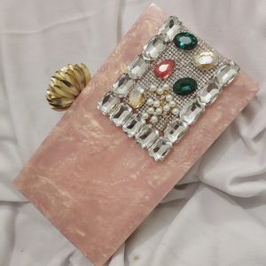 Pochette de soirée élégante en résine pour femmes, ensemble cadeau de mariage - Product Image 2