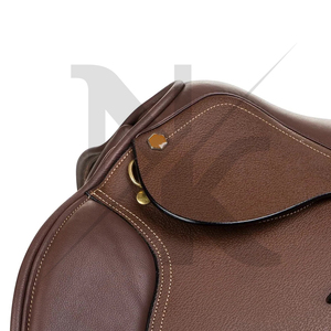 High Quality Customizable Soft Natural Leather <b>Equestrian</b> Dressage Saddle Wood English horse racing products from India - Product Image 3
