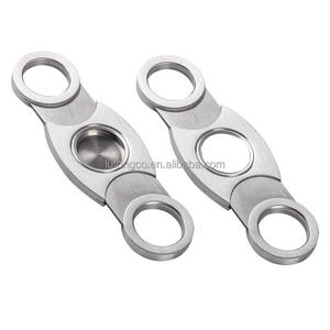 Guillotine 8-shaped Stainless Steel Cigar <b>Cutter</b> Portable Cigar Scissor Double Blade Cigar <b>Cutter</b> - Product Image 5