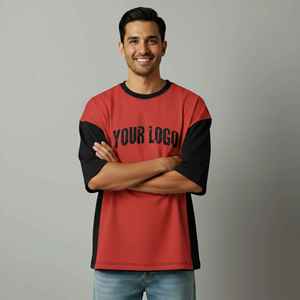 Camisetas Lisas Oversize para Hombre al por Mayor con Logo Personalizado, Cuello Redondo, Manga Corta, 100% Algodón, Tallas Grandes, Transpirables y de Secado Rápido - Product Image 1