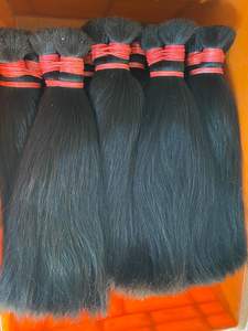 Paquets de cheveux humains de temple indien bruts non transformés de haute qualité directement des extensions de couleur de cheveux naturels d'usine - Product Image 5