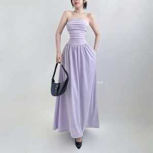 Vestido de Noche de Seda al por Mayor, Estilo Vietnamita, Largo hasta el Suelo, Elegante y Moderno, Estilo Dulce y Casual - Product Image 5