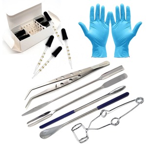 Juego de Herramientas de Laboratorio de Acero Inoxidable 18/8 de Alta Calidad con Goteros, Espátulas, Pinzas, Guantes, Personalizable OEM para Uso en Laboratorio - Product Image 1