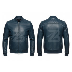 2023 Custom Men's Full Sleeves Leather <b>Jacket</b> Street Wear Style with Stand Collar Hood <b>Winter</b> Pocket Decoration High Quality - Product Image 6