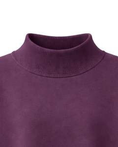 Sudadera de Forro Polar Extra Grande para Mujer, Color Morado Ciruela, Personalizada, con Cuello Alto y Bordado, Informal, de Invierno, de Algodón y Poliéster, Cálida - Product Image 5