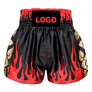 Shorts de combat unisexe Muay Thai MMA Boxe, motif uni, anti-plis, athlétiques, extensibles, polyester/coton - Prix de gros - Product Image 5