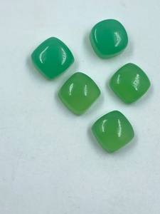 Pierre précieuse Chryoprase naturelle en forme de coussin, 5 pièces, 6,18 carats, 6x6MM, pour la fabrication de bijoux - Product Image 5