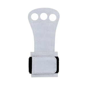 Poignées de gymnastique en cuir à 2 trous pour tractions et musculation, protection de la paume, équipement de fitness personnalisable avec logo - Product Image 5