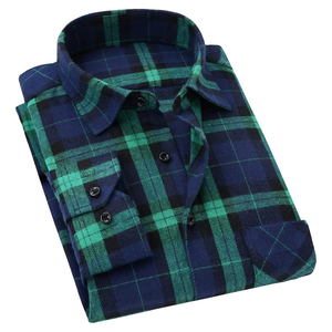 Chemise en flanelle douce et respirante à carreaux, boutonnée, pour garçons, taille 6XL, chemise en flanelle pour hommes avec design et taille personnalisés - Product Image 1