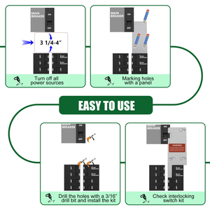 Kit de Bloqueo de Generador Apto para Interruptor Principal Vertical Square D de 150 o 200 Amperios (SD-200VL) - Product Image 4