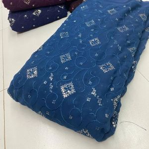 Premium Sequence Embroidery Fabric For Women Fashion Wear Designer <b>Garments</b> Party Wear Dresses Kaftan Abaya Bridal Wear - Product Image 4