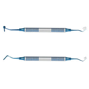 Raspador Dental Manual con Empuñadura Moleteada, Acero Inoxidable Azul, Instrumento Quirúrgico Clase I, Shuja Surgico - Product Image 2