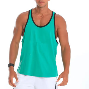 Débardeur sans manches vert pour homme Econex Sports, col rond, tricoté, 100% polyester, couleur unie, séchage rapide, respirant, décontracté, sportif - Product Image 1