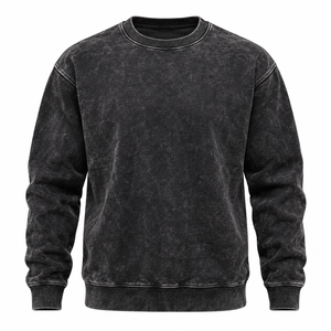 Ropa de Invierno OEM/ODM, Sudaderas Casuales para Hombre, Sólidas, Transpirables, Lavadas al Ácido, con Logotipo Personalizado, Impresión Vintage, Bordado Personalizado - Product Image 2