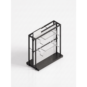 Estante de Exhibición Moderno con Recubrimiento en Polvo OEM - Estante de Supermercado F1 de 0.8mm, Personalizable, Independiente, de 4 Niveles - Product Image 5