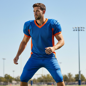 Uniforme de Fútbol Americano de Secado Rápido, Venta al Por Mayor, Personalizado para Equipos, Anti-Pilling, Malla Transpirable, Jersey de Gridiron, Ropa de Entrenamiento - Product Image 5