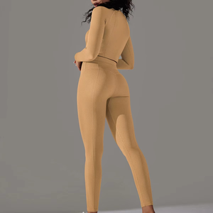 Leggings de yoga grande taille pour femme, personnalisables, haute qualité, sans couture sur le devant, respirants, antibactériens, pour la gym et le fitness, style pur et tendance - Product Image 3