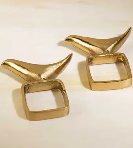 Anneau de serviette en métal de luxe fait main, finition sophistiquée, fabriqué à la main par Zahid Exports en Inde - Product Image 1