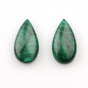 Piedras Preciosas Sueltas de Malaquita Verde Natural de 11x20 mm, Forma de Pera, Calibradas, para Pendientes, Colgantes, Fabricación de Joyería DIY - Product Image 3