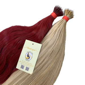ผมต่อแบบมนุษย์เคราตินนาโนปลายผมเวียดนามสีแดงแพลตตินัมผมต่อแบบพรีเมียม - Product Image 1