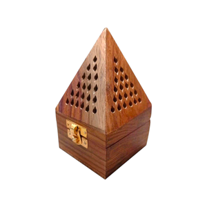 Wooden Pyramid Incense <b>Burner</b> Eco-Friendly Religious Aromatherapy Holder Decorative Indian Incense Fragrance Diffuser for Home - Product Image 1