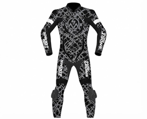 Combinaison de course pour homme Zonda Pro 1 pièce en cuir de vache véritable/cuir de kangourou, style MotoCP, combinaison blindée niveau 2 - Product Image 1