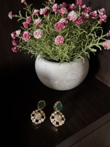 Flower Stud <b>Earrings</b> 18K Gold Plated Silver Luxury Women's Party Wear Everyday <b>Fine</b> Gift - Product Image 2