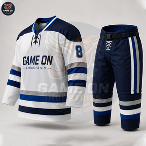 <b>Top</b> Quality Custom Team Sportswear Sublimation Printed Breathable Polyester Long Sleeve Match Training Wear Ice Hockey Uniform - Product Image 2