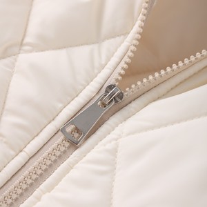 Gilet long matelassé sans manches pour femme, col montant, élégant et minimaliste, avec fermeture éclair, chaud, collection automne-<span class=keywords><strong>hiver</strong></span> - Product Image 6