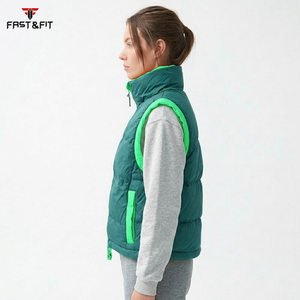 Hot Sale Sleeveless <b>Vest</b> Jacket Custom Logo Factory Price <b>Down</b> Coat Winter <b>Women</b> Zipper <b>Down</b> Jacket - Product Image 3