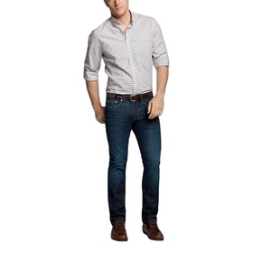 ชุดเดรสสีขาวสีดำสำหรับผู้ชายเสื้อเชิ้ตแบรนด์ยาวทรงพอดีตัวปกติเสื้อเชิ้ตแนวธุรกิจโพลีเอสเตอร์สำหรับผู้ชายจากบังคลาเทศ - Product Image 1