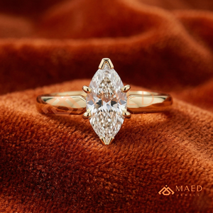 Marquise Cut Moissanite <b>Solitaire</b> <b>Ring</b> Gold Engagement <b>Ring</b> for Women Minimalist Bridal Jewelry Gift - Product Image 1