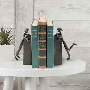 Luxury Gold-Plated Aluminium <b>Book</b> Stand Premium Reading Rack Home <b>Library</b> ShelfDesigner Handmade 3D Figurine Bookends - Product Image 5