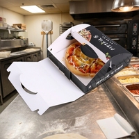 Boîte à frites ventilée personnalisée, recyclable, avec pelliculage brillant, en carton ondulé, pour aliments frits, garde les aliments croustillants