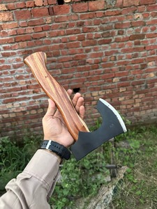Handmade Carbon Steel Hatchet With Wood Handle 12-Inch Overall For Firewood Splitting - Product Image 3