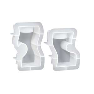 Irregular Shape Candle Holder Mold Stitching Love Candlestick Aromatherapy Gypsum <b>Resin</b> Candle Silicone Mold - Product Image 4