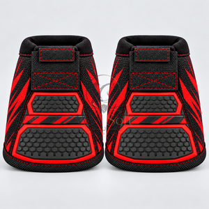 Botas de protección para pezuñas de caballo con diseño ligero, correas resistentes y construcción resistente a la abrasión para entrenamiento de equitación. - Product Image 3