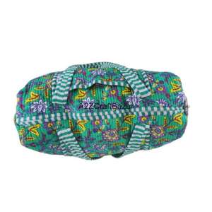 กระเป๋าเดินทางสะพายไหล่แบบดัฟเฟิล ทำมือจากผ้าฝ้ายออร์แกนิก ลายควิลท์ วินเทจ มีหูหิ้วสองข้าง สีพื้น ดีไซน์เรียบง่าย เปิดปิดง่าย เหมาะสำหรับช้อปปิ้งช่วงฤดูใบไม้ร่วง - Product Image 5