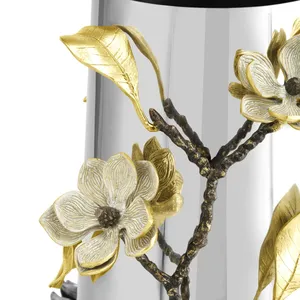 Handmade Artistic Iron Flower Vase Coastal Design Eco-Friendly Modern Luxury <b>Tabletop</b> Floor Decor - Product Image 3