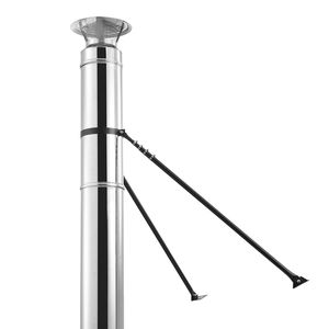 Staffa Estensibile da 6 Pollici per Camino, Fornello e Tubo Fumario - Supporti di Montaggio Regolabili in Acciaio con Gambe Stabili - Product Image 1
