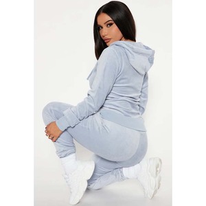 <b>Women's</b> White Hooded <b>Zip</b>-<b>Up</b> Sweatshirt Full Sleeve Knitted 100% Cotton Solid Color Spring Wear - Product Image 6