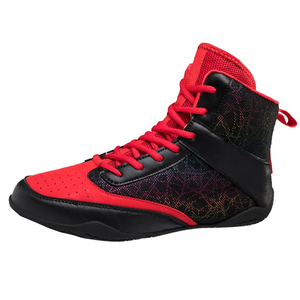 Chaussures de boxe et de lutte de haute qualité pour femmes et hommes, dessus en cuir véritable, logo/couleur personnalisés, été, toutes saisons, dernières tendances - Product Image 2