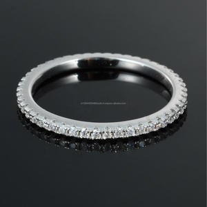 Elegant Moissanite Diamond Eternity Band <b>Ring</b> 925 Sterling Silver Classic Full <b>Circle</b> Luxury Wedding Jewelry For Women - Product Image 1