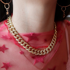 Collar de Plata de Ley 925 de 15 mm para Hombre, con Engaste de Puntas, Estilo Miami Iced Out, Cadena Cubana, con Moissanita VVS Baguette - Product Image 6