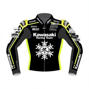 เสื้อแจ็คเก็ตหนังแท้สำหรับแข่งรถ Alex Lowes WSBK Rawasaki ทำจากหนังวัว/หนังจิงโจ้ ตัดเย็บตามขนาด พร้อมรูระบายอากาศ สำหรับสนามแข่ง/แจ็คเก็ตป้องกัน CE - Product Image 1