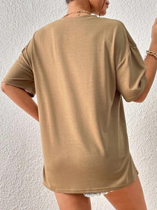 เสื้อยืดผู้หญิง เสื้อยืดลำลองฤดูร้อนเนื้อนุ่ม สวมใส่สบาย น้ำหนักเบา สำหรับสวมใส่ทุกวัน กิจกรรมฟิตเนส และวันหยุดสุดสัปดาห์ - Product Image 3