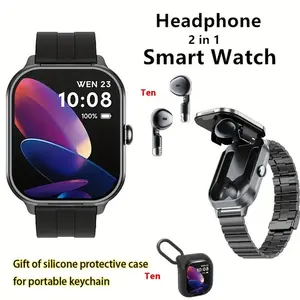 Reloj Inteligente 2 <span class=keywords><strong>en</strong></span> 1 D8PRO 2026 con Auriculares TWS, Llamadas Bluetooth, Monitoreo <span class=keywords><strong>de</strong></span> Frecuencia Cardíaca, Reproducción <span class=keywords><strong>de</strong></span> Música para Ejercicio y Fitness - Product Image 3