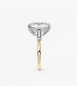 Bague de Mariage Solitaire Élégante en Moissanite Taille Coussin, Plaqué Or sur Argent Sterling 925, pour Fiançailles et Anniversaire, Luxe - Product Image 3
