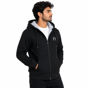 Sweat-shirts à capuche unisexes haut de gamme pour l'hiver, en coton épais, style streetwear, épaules tombantes, tricot côtelé, production OEM en usine de vêtements - Product Image 2