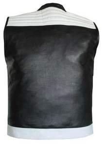 Chaleco de Cuero Estilo Motero con Bandera de EE. UU. para Hombre, Estilo Club, con Espacio Oculto para Portar Objetos - Product Image 2